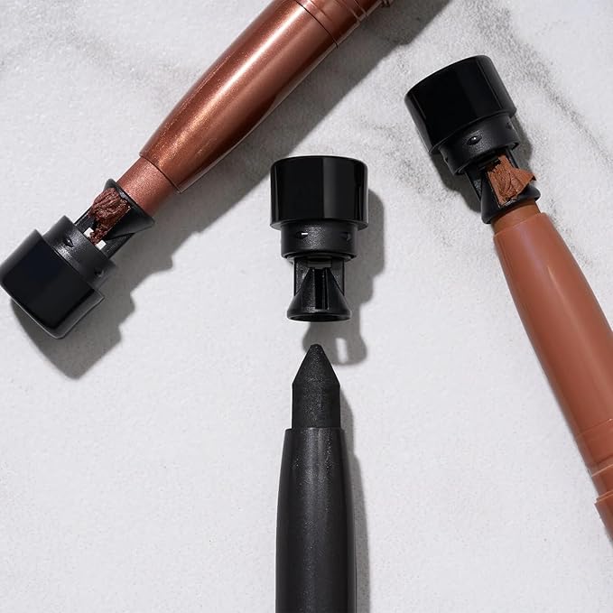 LAURA GELLER NEW YORK Kajal Longwear Kohl Eyeliner Pencil - Denim Kohl - Caffeine and Vitamin E - Smooth & Blendable Liner - Built-In Sharpener