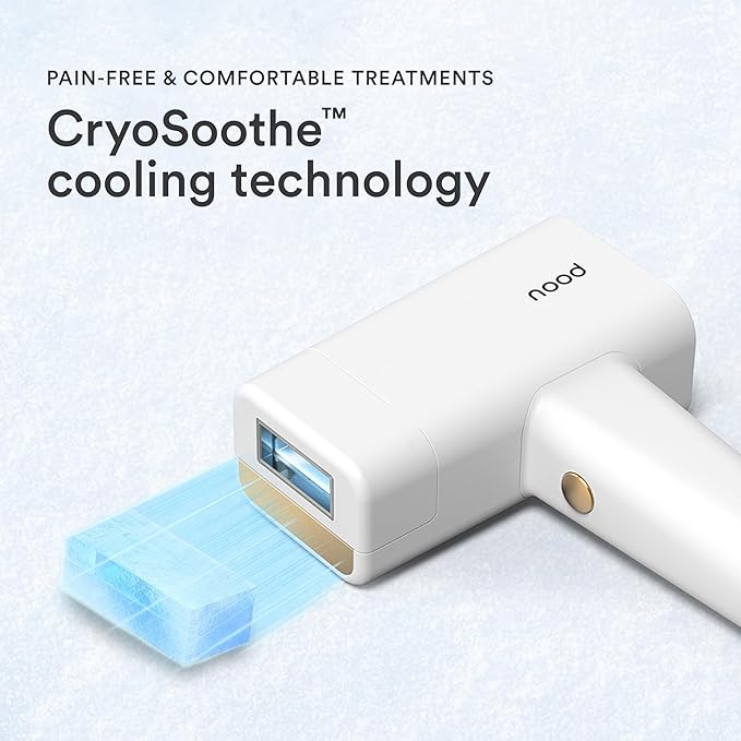Nood™ Flasher Pro — IPL Laser Hair Removal Device & Anti-Aging Red Light Therapy for Women & Men — Pain-free & Permanent, Visible Results After First Use & Works Everywhere Hair Grows — Gloss White