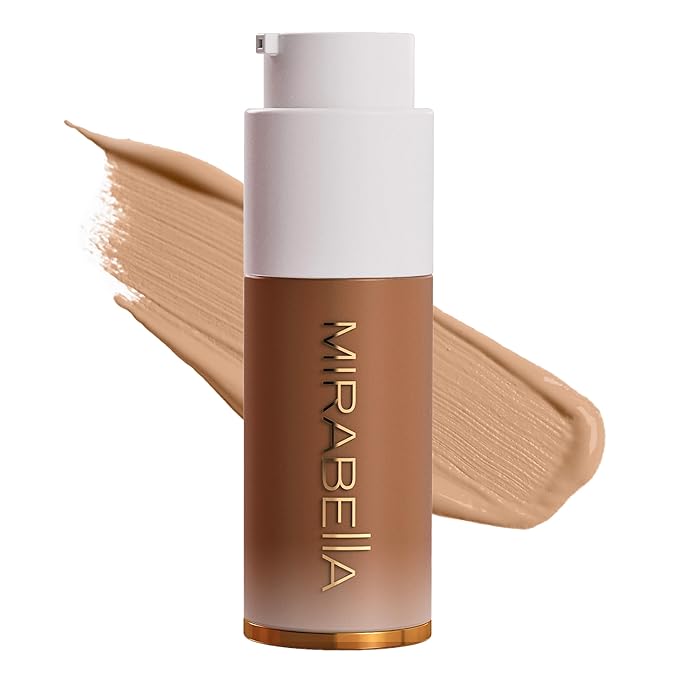 MIRABELLA - Invincible for All HD Liquid Foundation, Moisturizing Face Products for All Skin Types, Full-Coverage Lightweight Foundation Makeup, Moisturizing & Hydrating Beauty Care, Tan T190