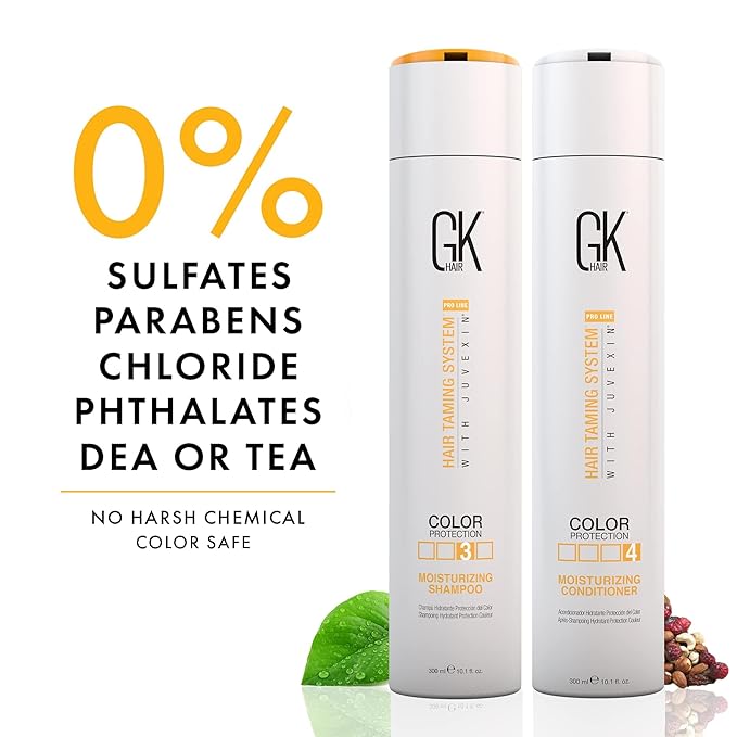 GK HAIR Global Keratin Moisturizing Shampoo and Conditioner Sets (300ml+Serum50ml)