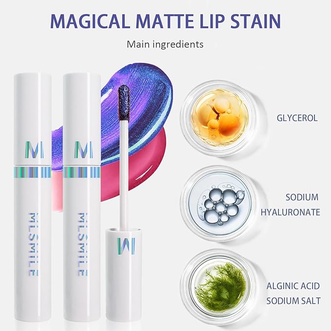 2025 New Peel Off Lip Stain Lip Tint, Matte Natural Mist Lip Tinted, Waterproof Long-Lasting Tear-off Lip Gloss, All-Day Vibrant Kiss-Proof Lip Stain,Smudge & Transfer Proof Lip Stains Masque (08#)