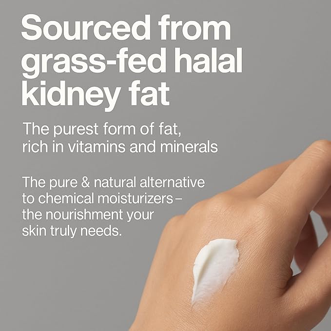 Halal Grass Fed Beef Tallow For Skin – 70g Organic Beef Tallow Moisturizer – Beef Tallow Face Moisturizer & Beef Tallow Face Cream – Pure Beef Tallow Balm with Lavender & Cedarwood