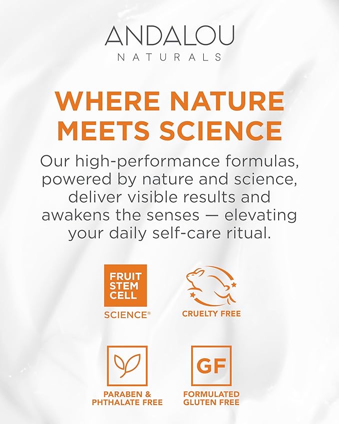 Andalou Naturals Turmeric + Vitamin C Enlighten Serum | Illuminating Face Treatment for Uneven Tone & Sun Damage | With Turmeric and Fruit Stem Cells | 1.1 fl oz