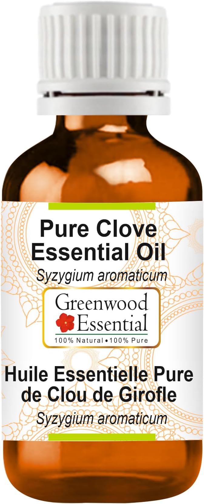Greenwood Essential Pure Clove Essential Oil (Syzygium aromaticum Steam Distilled 50ml (1.69 oz)