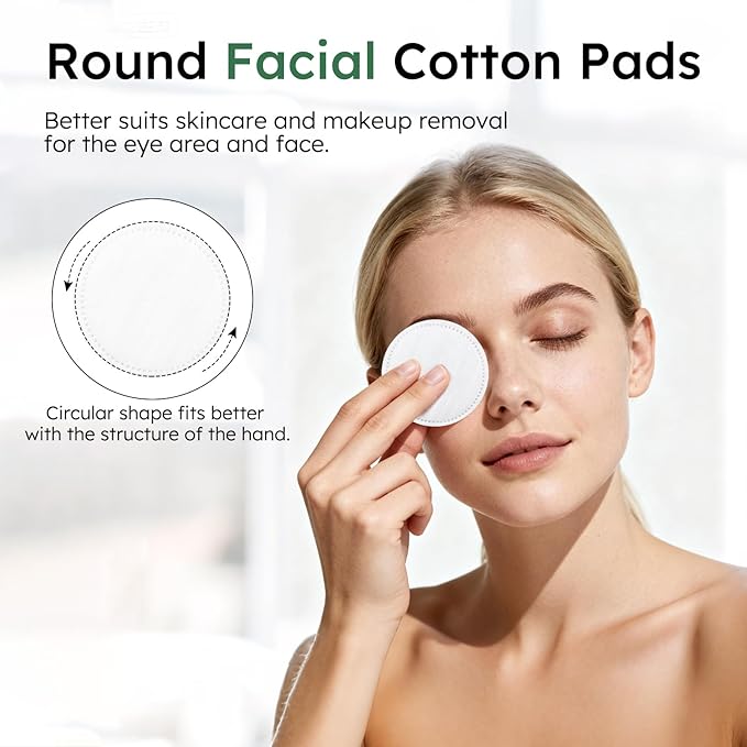 Individually Wrapped Cotton Rounds, Circular Cotton Pads, Individually Packaged, Easy to Carry, Suitable for Travel, Hotels, Business Trips, Camping (2 pcs/Set, 200 Set, in Total 400 pcs)