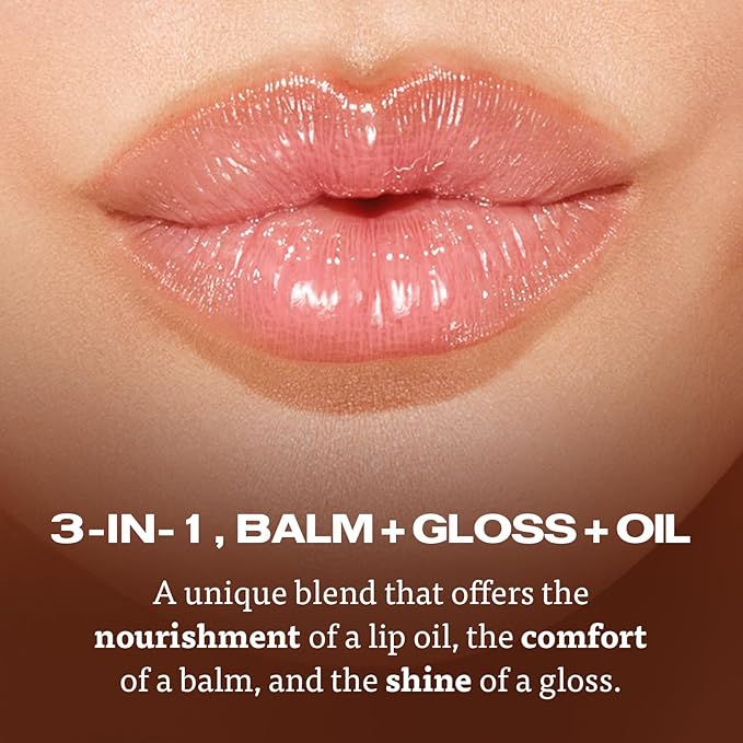Sacheu Lip Elixir Nourishing and Hydrating Lipgloss — Moisturizing Plumping Lip Gloss Enriched with Collagen, Non-Sticky Lip Color Smooth High-Shine Finish, Vegan & Cruelty-Free, Chai Macaron