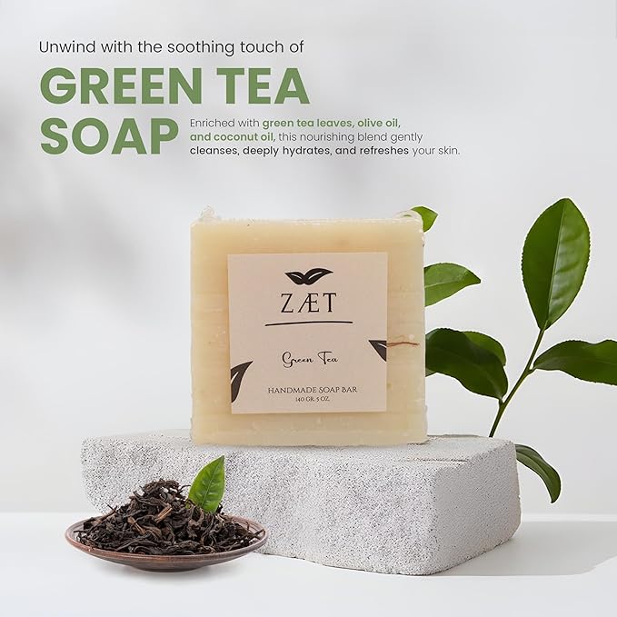 Green Tea Soap Bar - 4 Pack