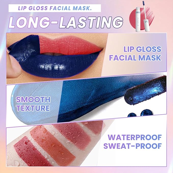 2025 New Peel Off Lip Stain Lip Tint, Matte Natural Mist Lip Tinted, Waterproof Long-Lasting Tear-off Lip Gloss, All-Day Vibrant Kiss-Proof Lip Stain,Smudge & Transfer Proof Lip Stains Masque（10# ）