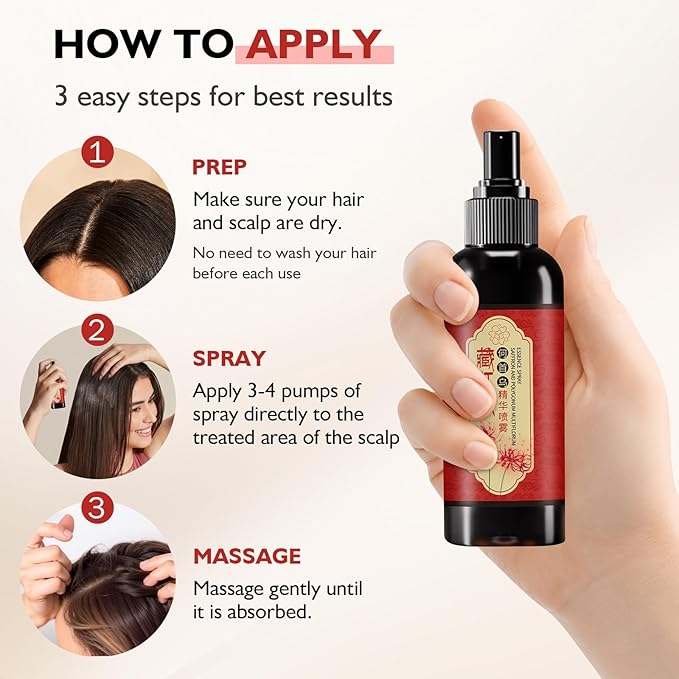 Saffron Hair Spray, Saffron Essence Spray for Hair Care, Nourishing Hair Care, Anti-Loss Root Strengthening, Improve Dryness and Frizz, Leaving Hairs Shiny Non-Frizzy (1 PC)
