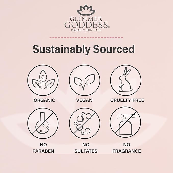 Glimmer Goddess Organic Whipped Body Butter for Women - Moisturizer Cream with Shea & Cocoa Butter, Almonds & Coconut Oil - Cinnamon Apple Spice, 8oz