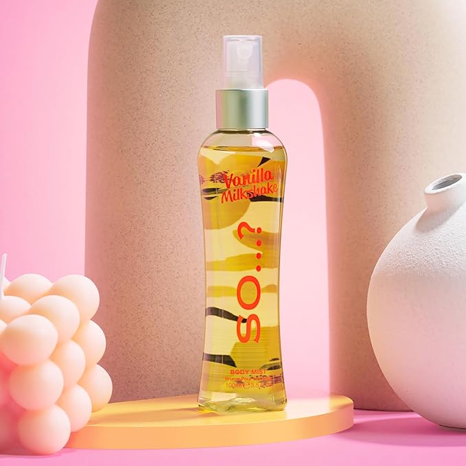 So...? Unique Body Mist - Vanilla Candy for Women - 5.1 oz Body Mist - Pack of 2