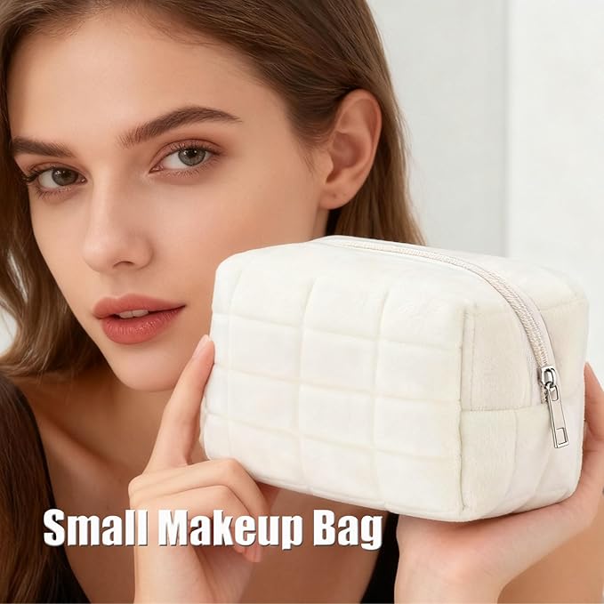 Makeup Cosmetic Bag Small Checkered Pouch Make Up Purse Bag Y2k Accessories