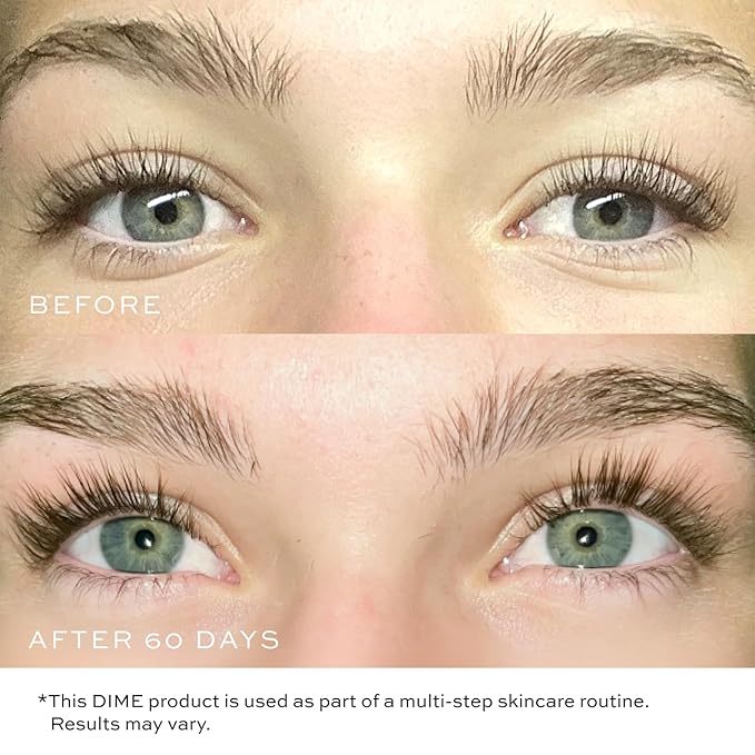 DIME Beauty Eyelash Boost Serum, Eyelash Growth Serum for Healthier, Longer, Thicker Eyelashes, 0.20 oz / 6 ml