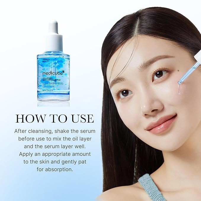 medicube Hyaluronic Multi Peptide PDRN Serum for Glowing and Soothing | Lightweight Water Plumping Radiant Facial Serum for All Skin Type, Hydrating Moisturizer, Korean Skincare | 30ml 1.01fl.oz.