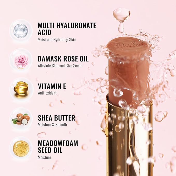 Oulac Color Rich Satin Lipstick - Pink Brown Full Coverage Lip Color, Creamy Silky-Smooth, Moisturizing, Satin Matte Finish, Infused With Shea Butter, Vegan & Clean Beauty, 4g, SG11 Breathtaking