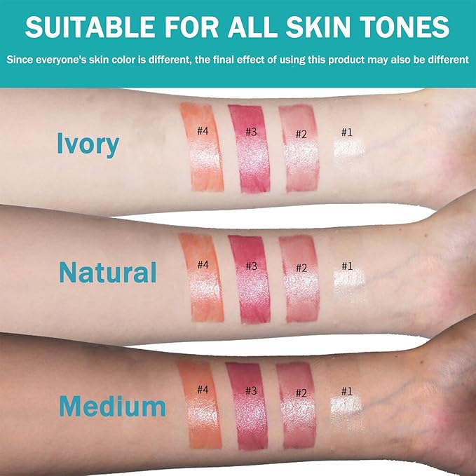 Lip Tint Hydrating, Moisturizing Lip Oil Balm, Long Lasting Waterproof Lip Gloss Non-Stick Cup Lipstick Set, Natural Ingredients Strong Moisturizing Lipstick (Dusty Rose)