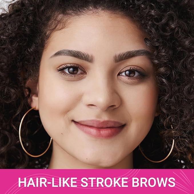 iMethod Microblading Eyebrow Pen - Eyebrow Pencil Magical 2-in-1 Dual-Ended Eye Brow Pencils for Women with 4-Fork-Tip & Precise Brush-Tip Create Natural Hair-Like Brows, Last All-Day, Dark Brown