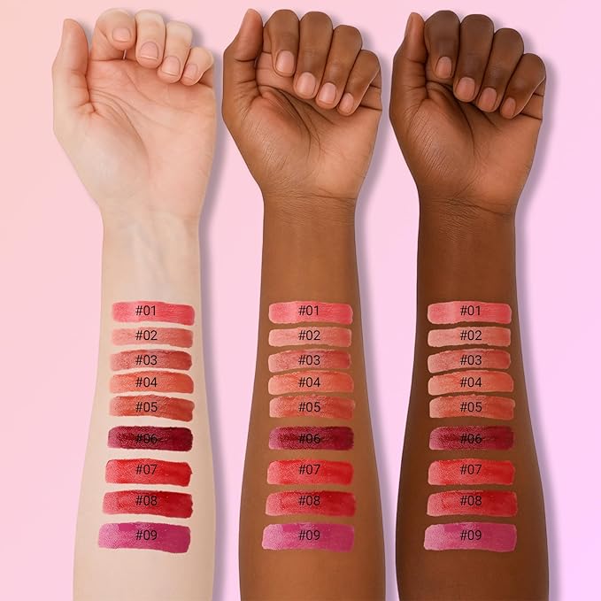 Erinde Lips Staining Lip Oil, Glossy Lip Stain, Long-Lasting Lightweight Lip Staining Oil, Moisturizing Plumping Hydrating Glossy Lip Tint, Vegan & Cruelty-Free, 09