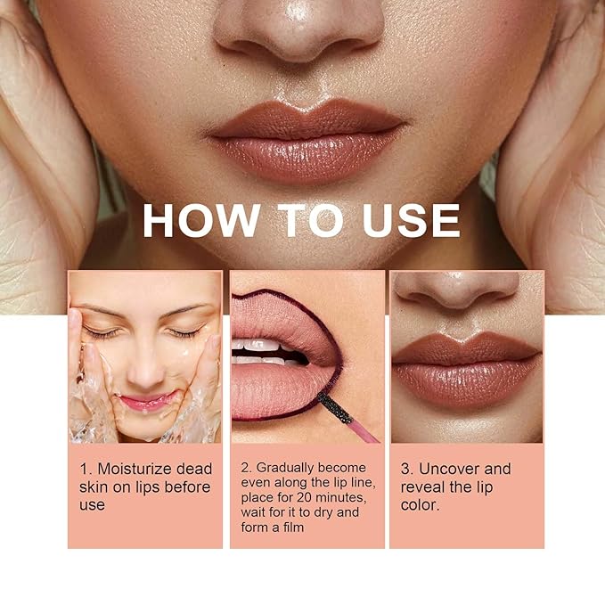 Detachable Lip Liner Set 3 Colors Peel lip liner Longwear and Pigmented Lip Pencil Peel Off Lip Stain