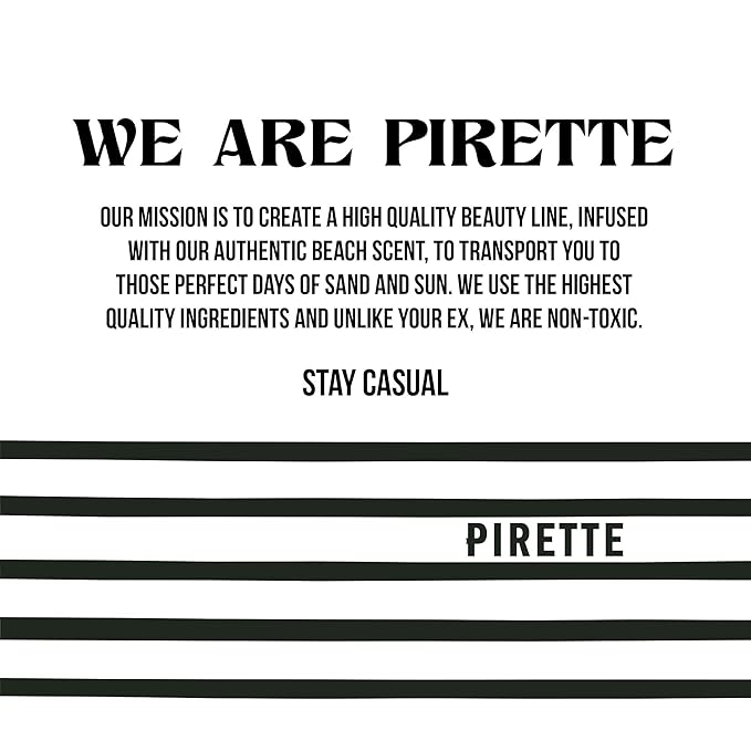 PIRETTE Eau de Parfum Spray for Women, Beach-Inspired, Long Lasting Womens Perfume with Notes of Fresh Green Coconut, Surf Wax & Sunscreen, Daily Women's Fragrances, 1.7 fl oz