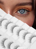 Natural Looking Eyelashes Wispy Lashes Short Strip Lashes False Eyelashes 10mm Eye Lashes Pack 3D Volume Eyelashes Siligli Lashes 7 Pair