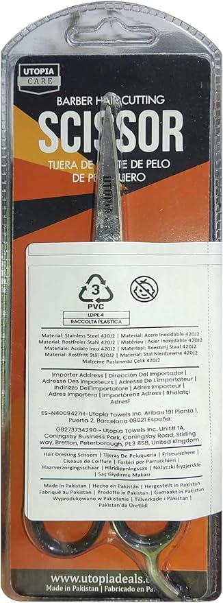 Utopia Care Hair Cutting and Hairdressing Scissors 6.5 Inch, Premium Stainless Steel Shears with Smooth Razor and Sharp Edge Blades for Salons, Men, Women and Kids, Rose Gold
