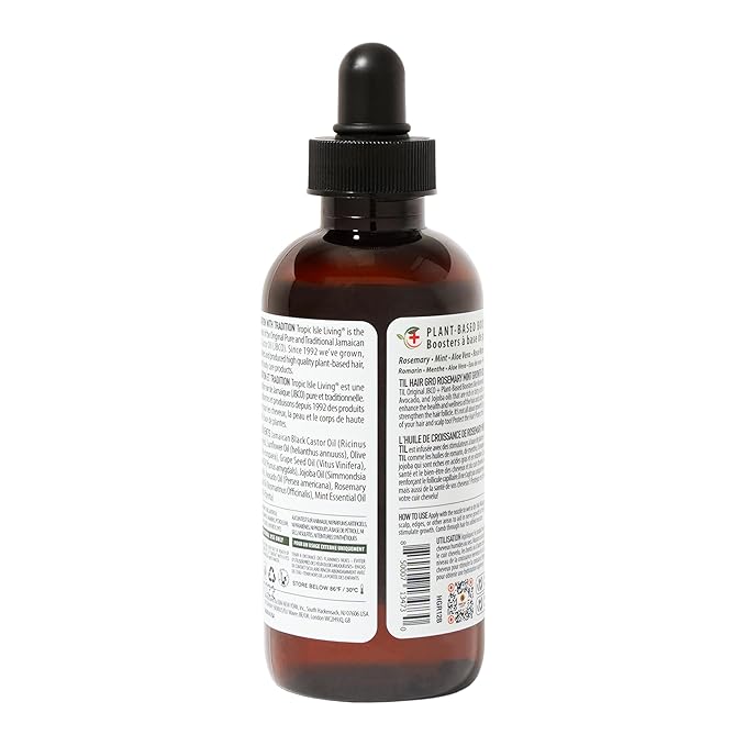 Hair Gro Growth Oil 4oz/120ml - Hair Treatment with Rosemary Mint Infused Formula for Healthier Hair, Scalp Detox, All Hair Types