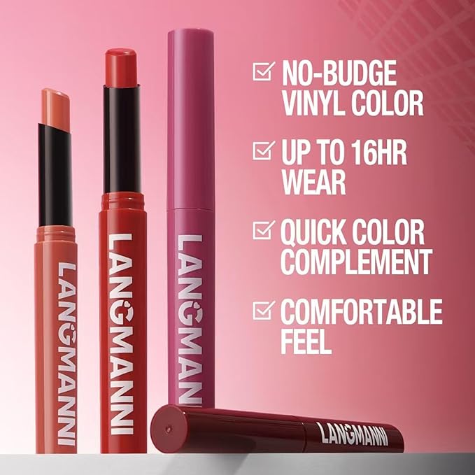 Matte Lipstick For Women Girls 24Hr Wear Waterproof Long Lasting Hypoallergenic Lipsticks - Lightweight Non-Drying, Fade-Resistant Formula 12 Trendy Colors for Daily Use Vegan & Cruelty-Free 08