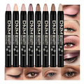 Kaely 8Pcs Cream Eye Shadow Sticks Set, Matte Shimmer Eyeliner Pencil Eyeshadow Palette Makeup, Eye Highlighter Brightener Stick for Older Women Waterproof Pigmented, sombras para ojos, New-11