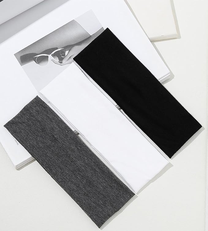 Headbands for Women 16 Pack Elastic Hair Bands for Women' Hair Non Slip Soft Cloth Fabric Headbands Womens Accessories, Neutrals Nude Solid Colors Head Bands