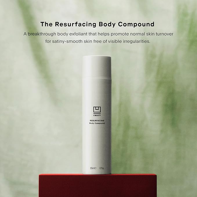 U Beauty Resurfacing Body Compound - Firming AHA & Retinol Serum, Phytic, Lactic & Glycolic Acids Tackle Keratosis Pilaris & Uneven Texture - Shea Butter & Papain for Hydrated Soothed Skin - 6.7 Fl Oz