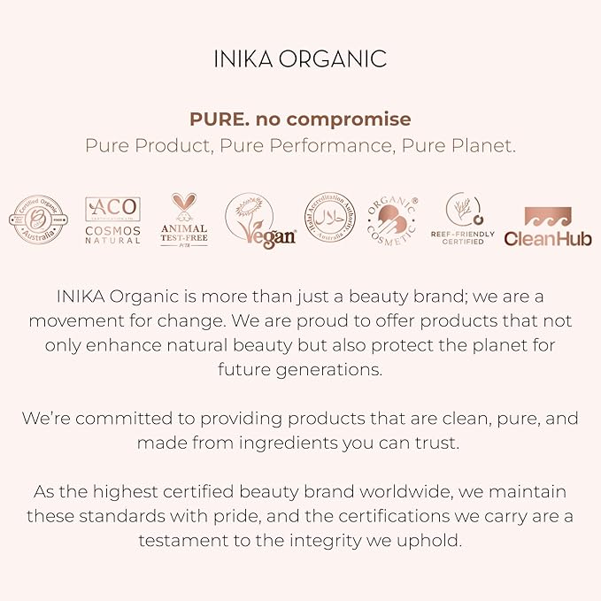 INIKA Organic Tinted Lip Serum | Ceramide + Peptide Infused, Sheer Wash of Color, Plumps, Softens, Smooths, Hydrates + Repairs. Natural & Vegan (Blush)