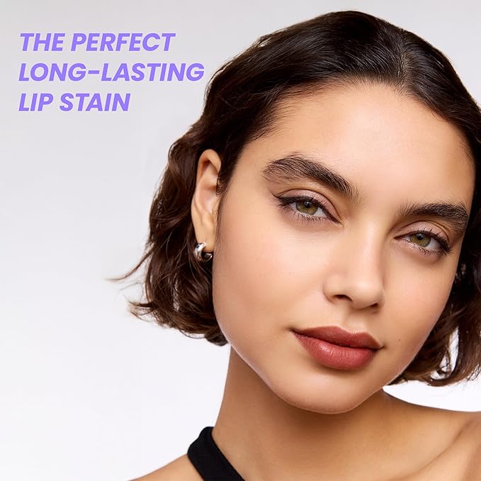 Wonderskin Wonder Blading All Day Lip Stain Peel Off and Reveal Kit - Long Lasting, Waterproof Brown Lip Tint, Transfer Proof Natural Makeup Stain Kit (Hush)