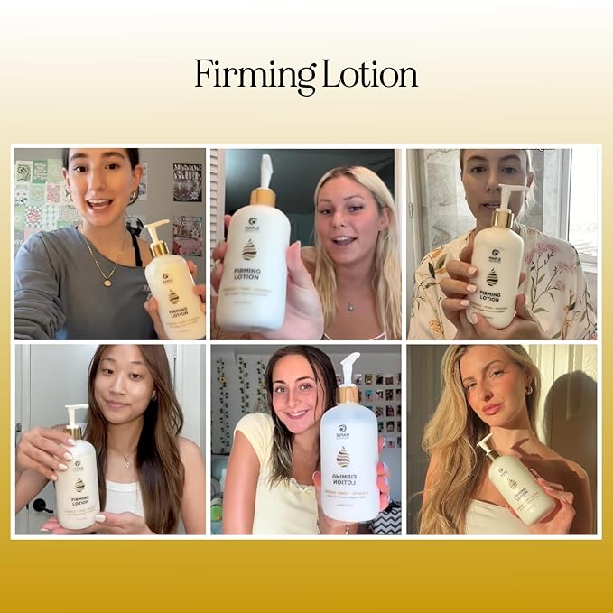 Maple Holistics Skin Firming Body Lotion for Women - Caffeine & Collagen Body Lotion with Hyaluronic Acid for Dry Crepey Loose Skin and Cellulite (2 Pack)