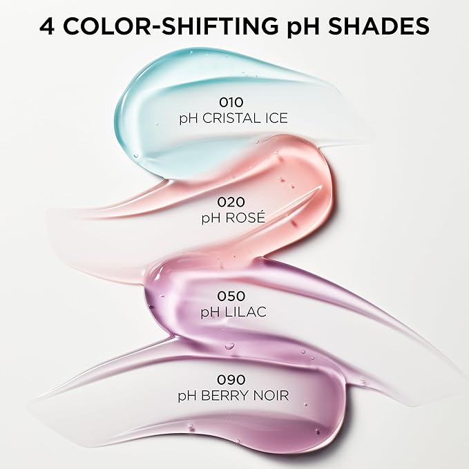L'Oreal Paris Plump Ambition pH Hyaluron Lip Oil, Color Shifting Lip Tint with 24HR Hydration, Volumizing Shine and Lasting Color, 020 pH Rosé