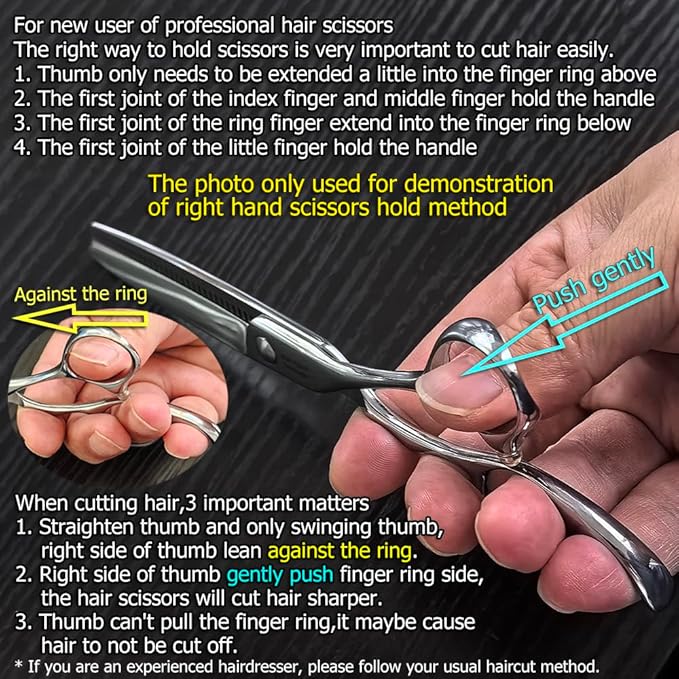6" Barber Hair Scissors Hair Thinning Shears Professional Hair Thinning Scissors 30 Teeth 440C Silvery Convex Edge KINSARO for Hairdresser Barbershop or Home Use