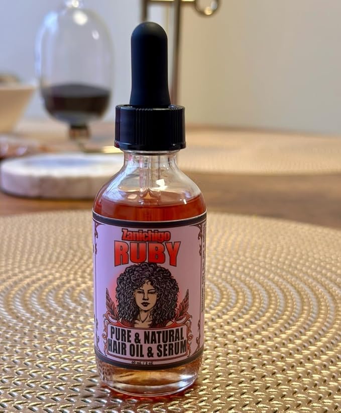 Ruby Hair Oil – Fenugreek Strengthening Serum for Dry, Damaged, Frizzy & Coarse Hair | Anti-Hair Fall | Anti-Hair Loss Hair Growth Oil Treatment | All-Natural | 4 Ounce