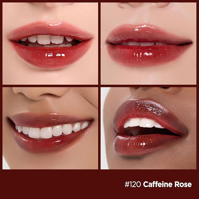 Laka Fruity Glam Lip Tint Mini Best Sellers, #120 Caffeine Rose, #121 Ash Nut, #108 Salty, #103 Humming