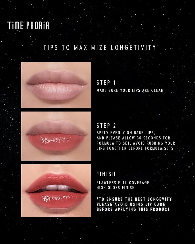 STELLAR DUST LIP STAIN-Long Lasting, Waterproof and Transferproof Lip Tint, Glossy Finish Lip Gloss, Lightweight Lipstick, High Coverage, Stocking Stuffers For Teen Girls (002 Gemini)