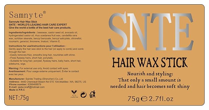 Hair Wax Stick Slick Back Hair Brush Set – Flyaway & Frizz Control for Sleek Ponytails, Buns, and Updos – Styling Accessories for Ballet, Dance Recitals, and Gifts