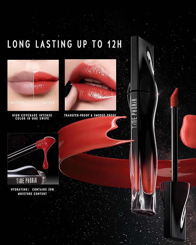 STELLAR DUST LIP STAIN-Long Lasting, Waterproof and Transferproof Lip Tint, Glossy Finish Lip Gloss, Lightweight Lipstick, High Coverage, Stocking Stuffers For Teen Girls (09 ENIGMA)