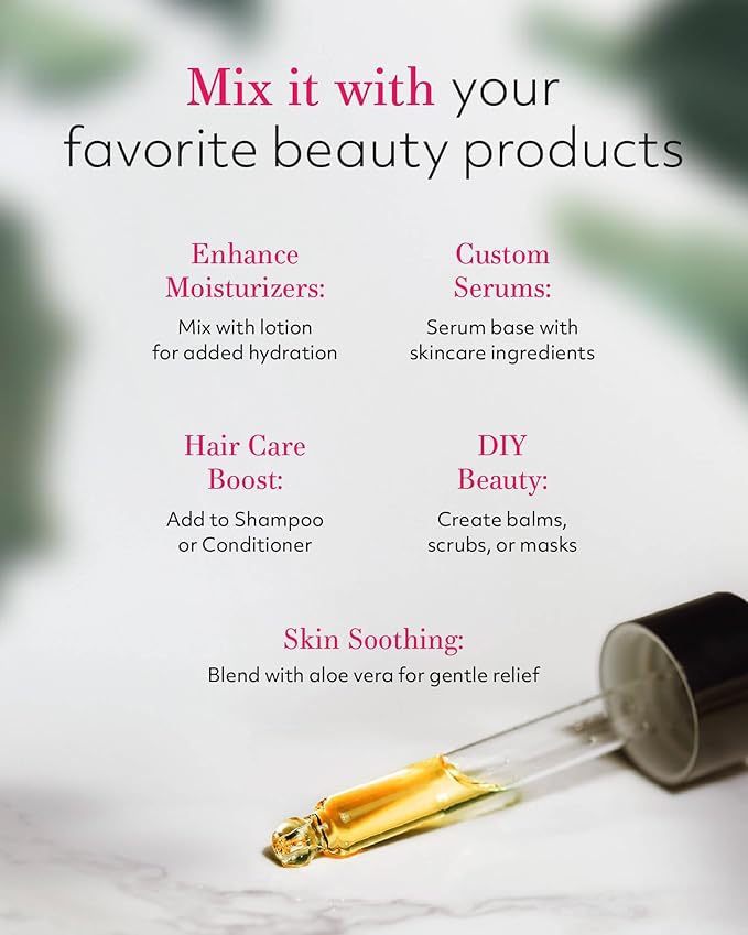 Leven Rose Jojoba Oil, Pure Cold Pressed Natural Unrefined Moisturizer for Skin Hair and Nails 16 Fl. oz