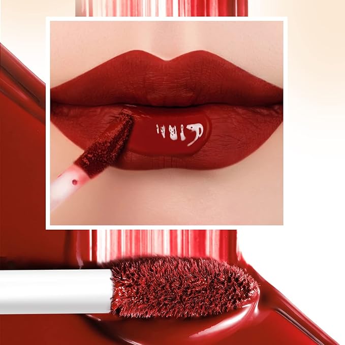 12Pcs Makeup Matte Lipstick Lip Kit, Warm Neutrals & Vintage Reds Non-Stick Cup Not Fade Liquid Lipstick Waterproof Long Lasting Durable Nude Lip Gloss Beauty Cosmetics Gift Box Makeup Set Kit
