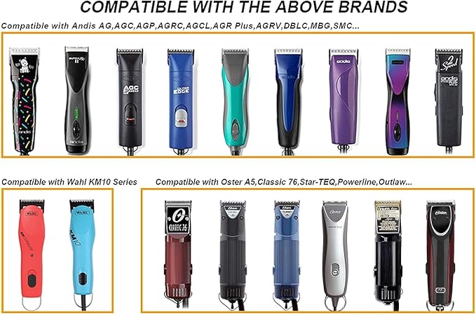 3-3/4 Detachable Replacement Ceramic Blades,compatible with oster Classic 76/Star-Teq/Power-Teq andi A*dis AGC,BDC,BGC,MBG Series Clippers，Size 3-3/4, 1/2-Inch（13mm）