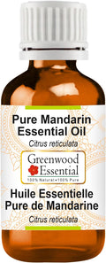 Greenwood Essential Pure Mandarin Essential Oil (Citrus reticulata) Steam Distilled 10ml (0.33 oz)