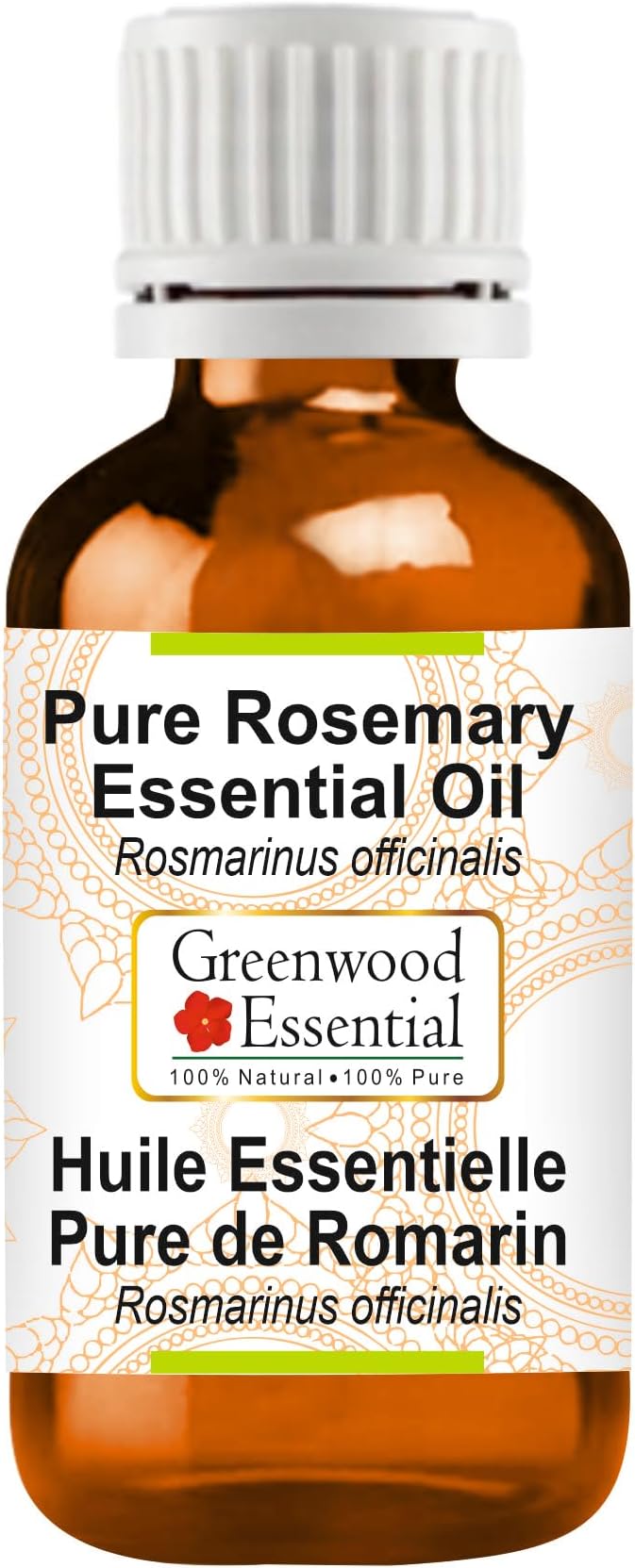 Greenwood Essential Pure Rosemary Essential Oil (Rosmarinus officinalis) Steam Distilled 30ml (1.01 oz)