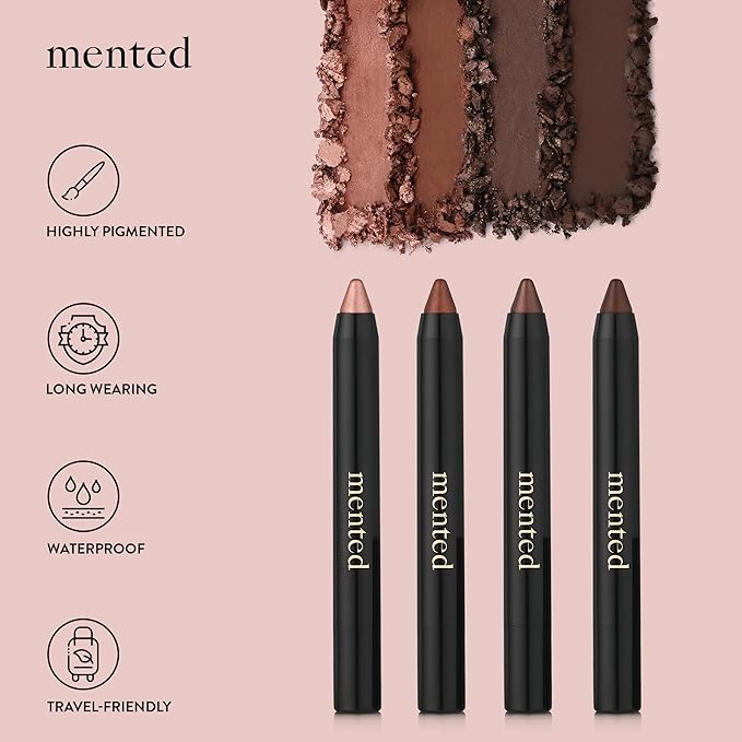 Mented Cosmetics Color Intense Eye Shadow Sticks, Cream Eyeshadow Stick Crayon, Easy-to-Apply Eye Shadow Pencils, Waterproof + Crease Proof Eyeshadow Stick Make Up, 0.05oz, Pretty Penny