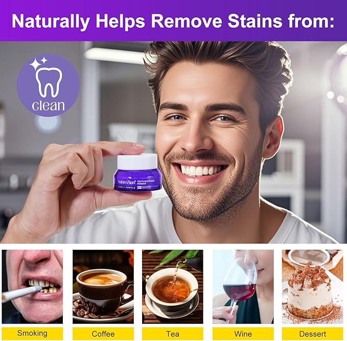 Teeth Whitening Powder - Teeth Whitening - Removes Stains - No Sensitivity - Toothpaste Power - Breath Freshener - for Coffee