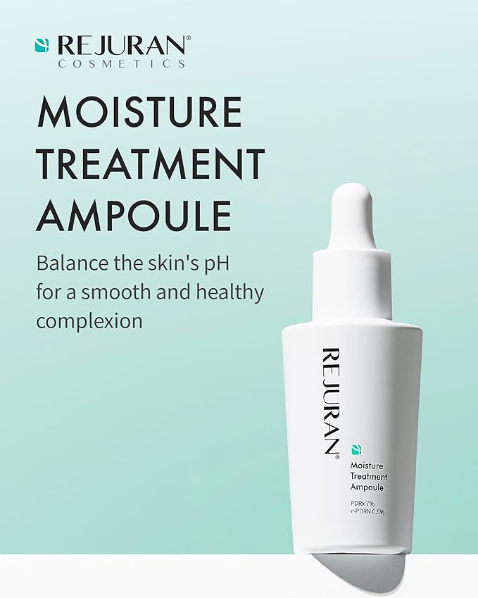 REJURAN® Moisture Treatment Ampoule, c-PDRN® - Deep Hydrating Face Serum for Instant & Long-Lasting Moisture, Soothing, Skin Barrier Boost, Moisture Lock with PDRx. Korean Skin Care (1.01 fl oz)
