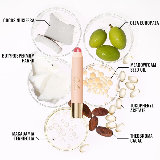 Oulac Orange Lipstick - Moisturizing Lipstick Tinted Lip Balm for Dry Lips, Rust Red Lip Crayon & Blush - Lip Colour and Cheeks Makeup | 2.48g, Pumpkin Please! (07)